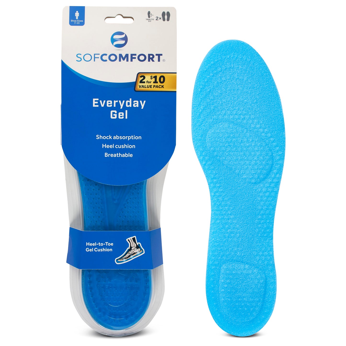 Everyday Gel Insoles 2pk