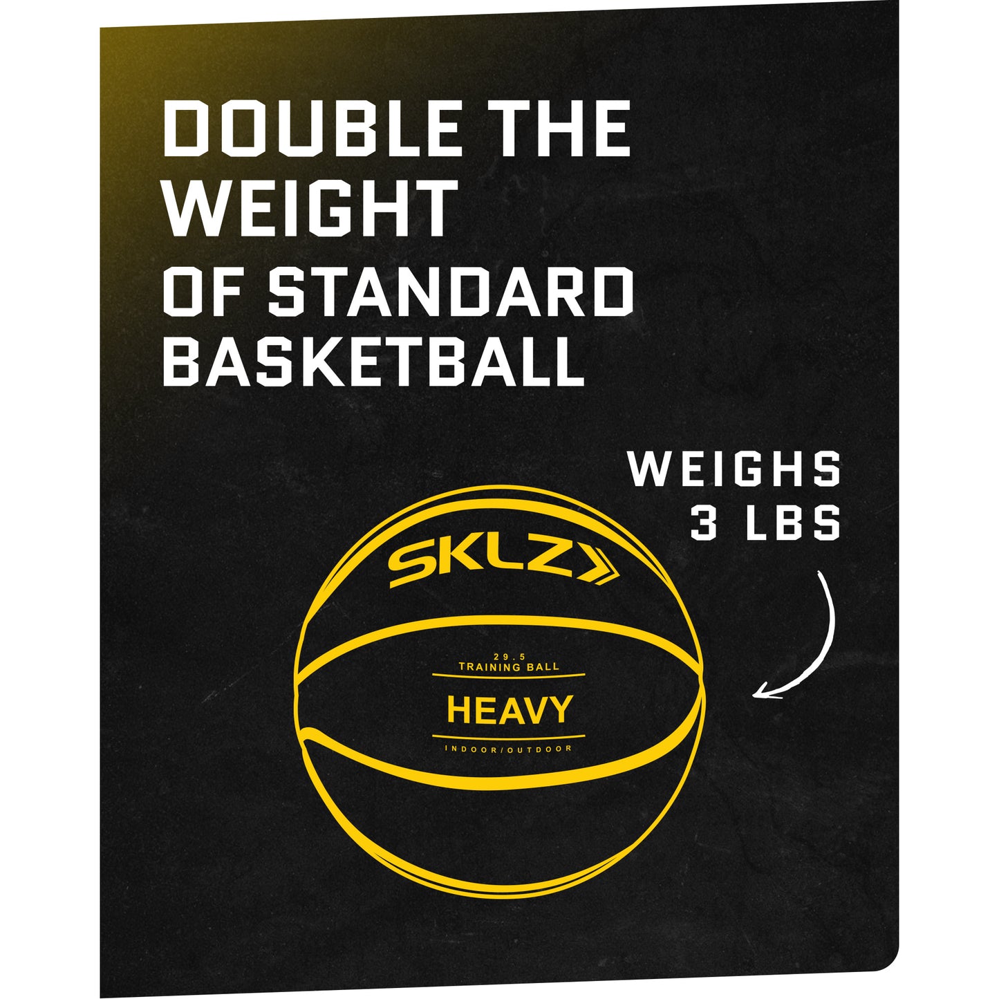 Basketball shows weight of three pounds in instructional poster for indoor outdoor training
