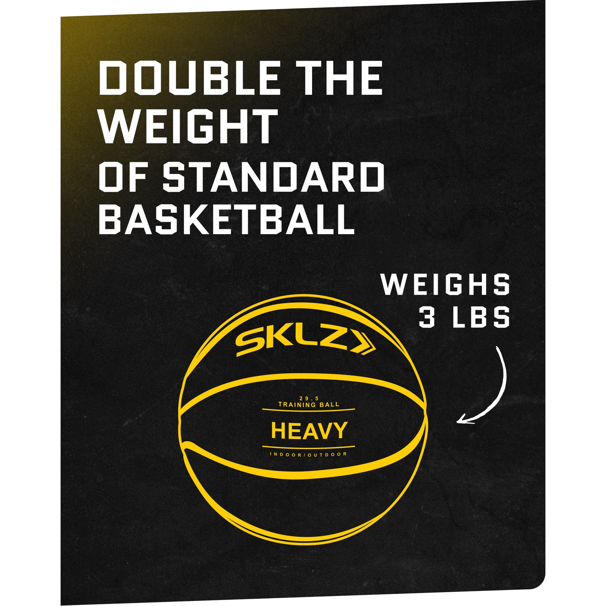 Basketball shows weight of three pounds in instructional poster for indoor outdoor training