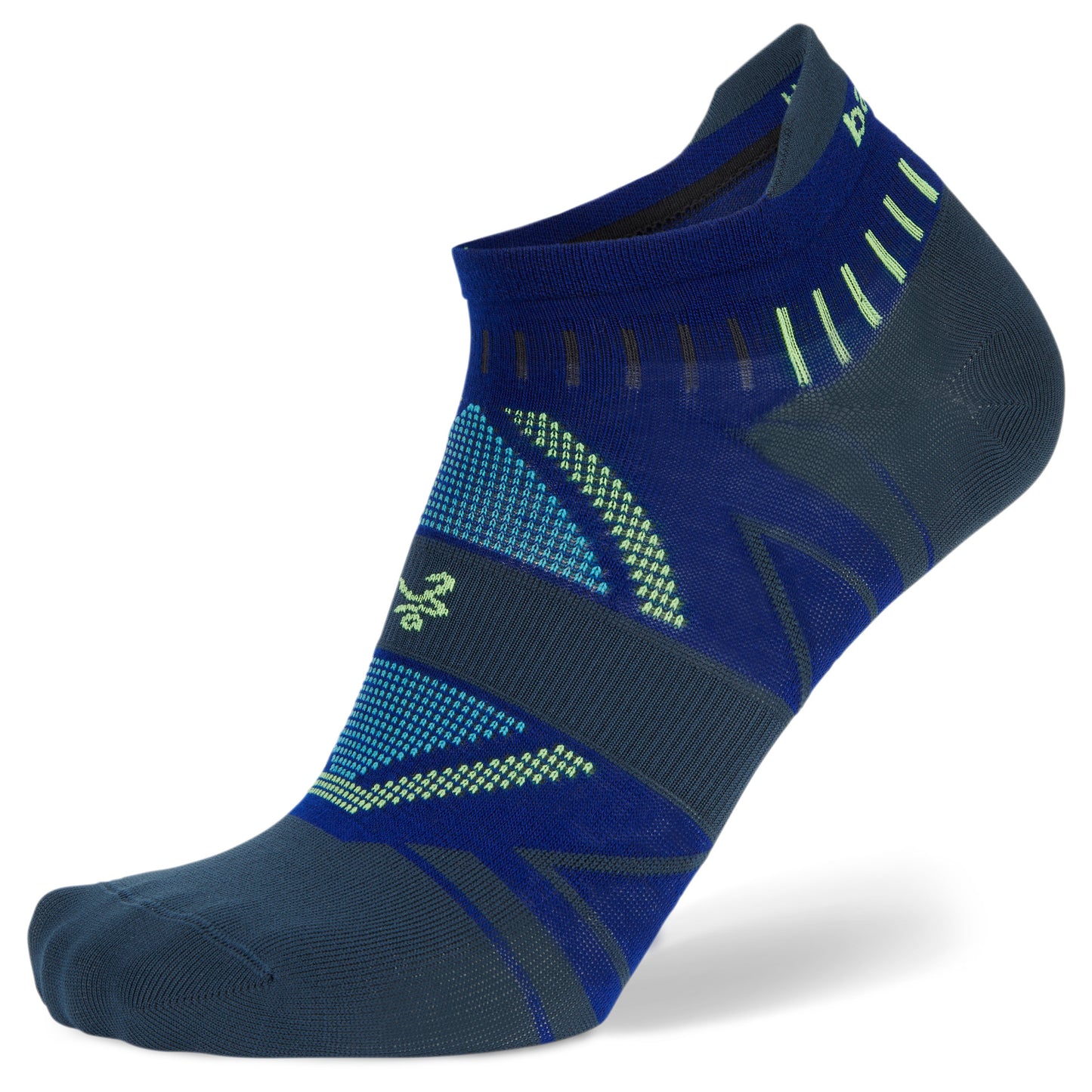 A running sock shows support and compression in a sports environment
