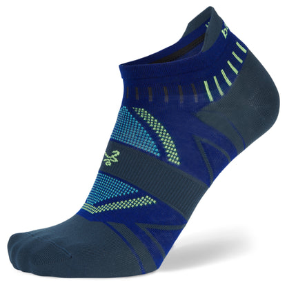 A running sock shows support and compression in a sports environment