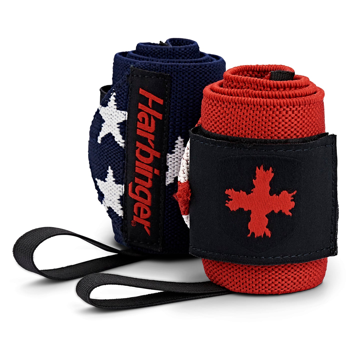 Rolled wristbands with logos for sports activities in a neutral environment.