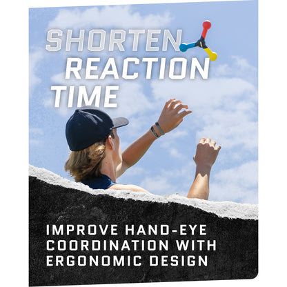 Hands catch a toy rocket promoting improved handeye coordination in outdoor environment