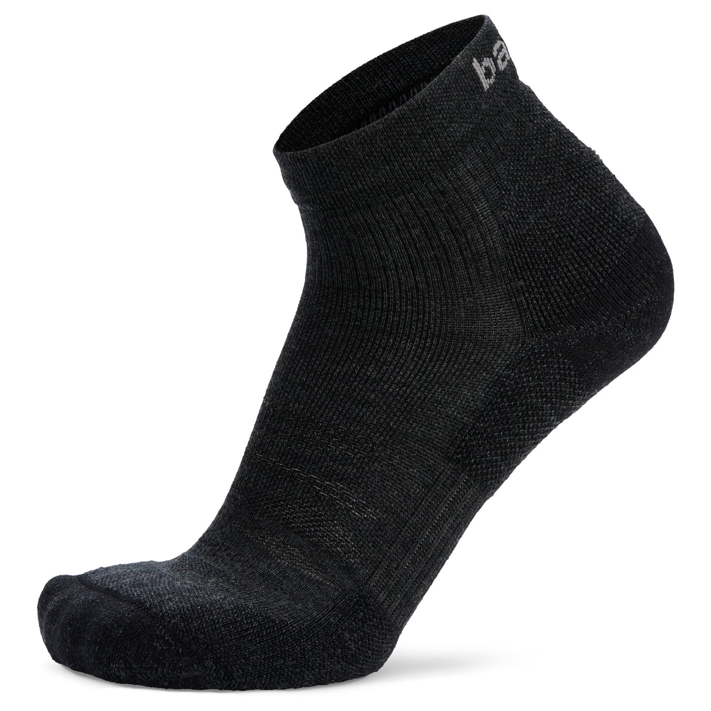 Black sock angled to the left, displayed against a white background.