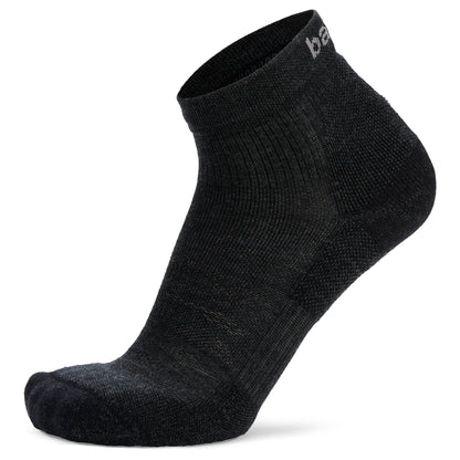Black sock angled to the left, displayed against a white background.