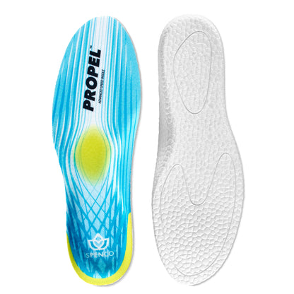 Insoles provide cushioning and support inside a shoe for comfort and shock absorption.