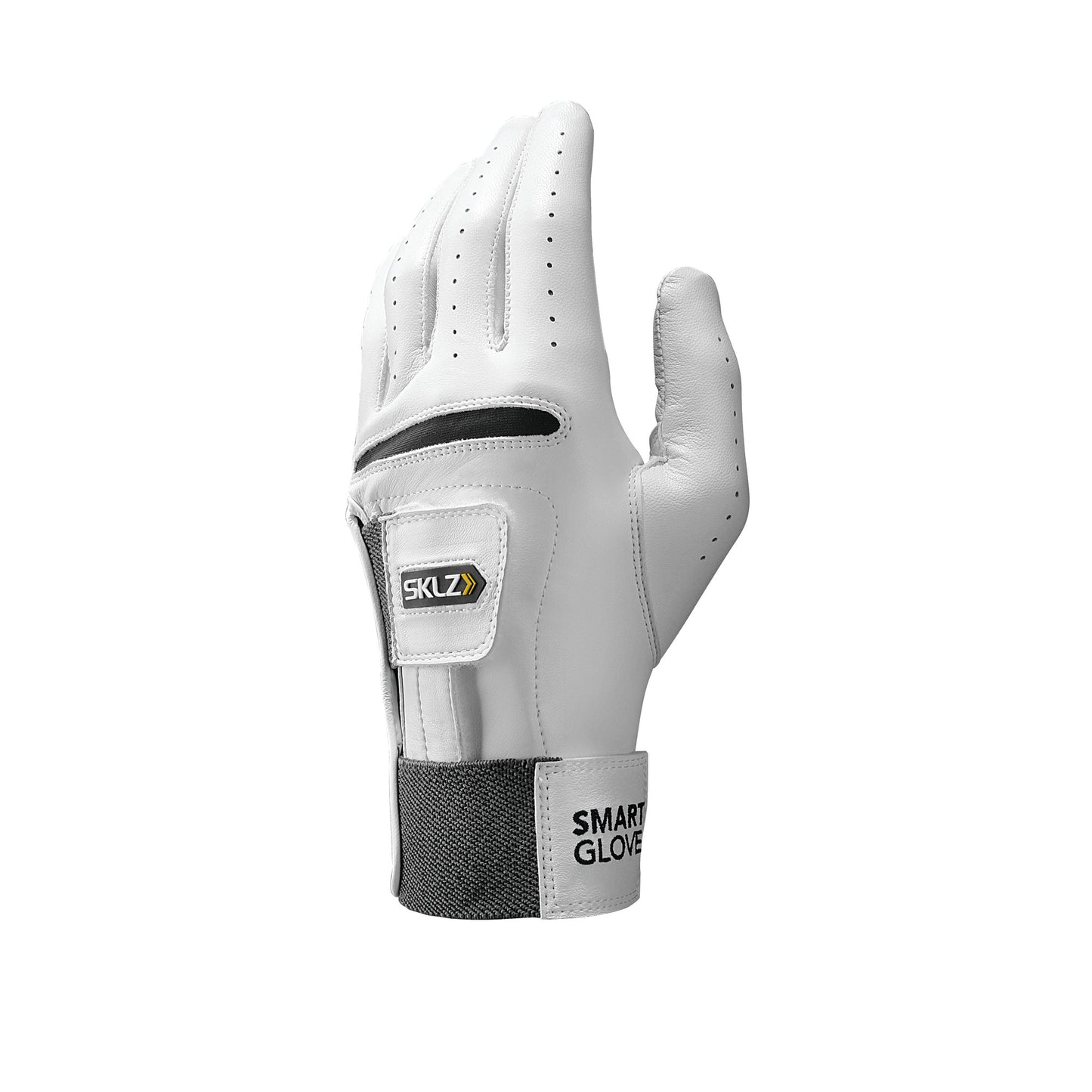 The glove is displayed upright designed for protection or sports on a plain white background