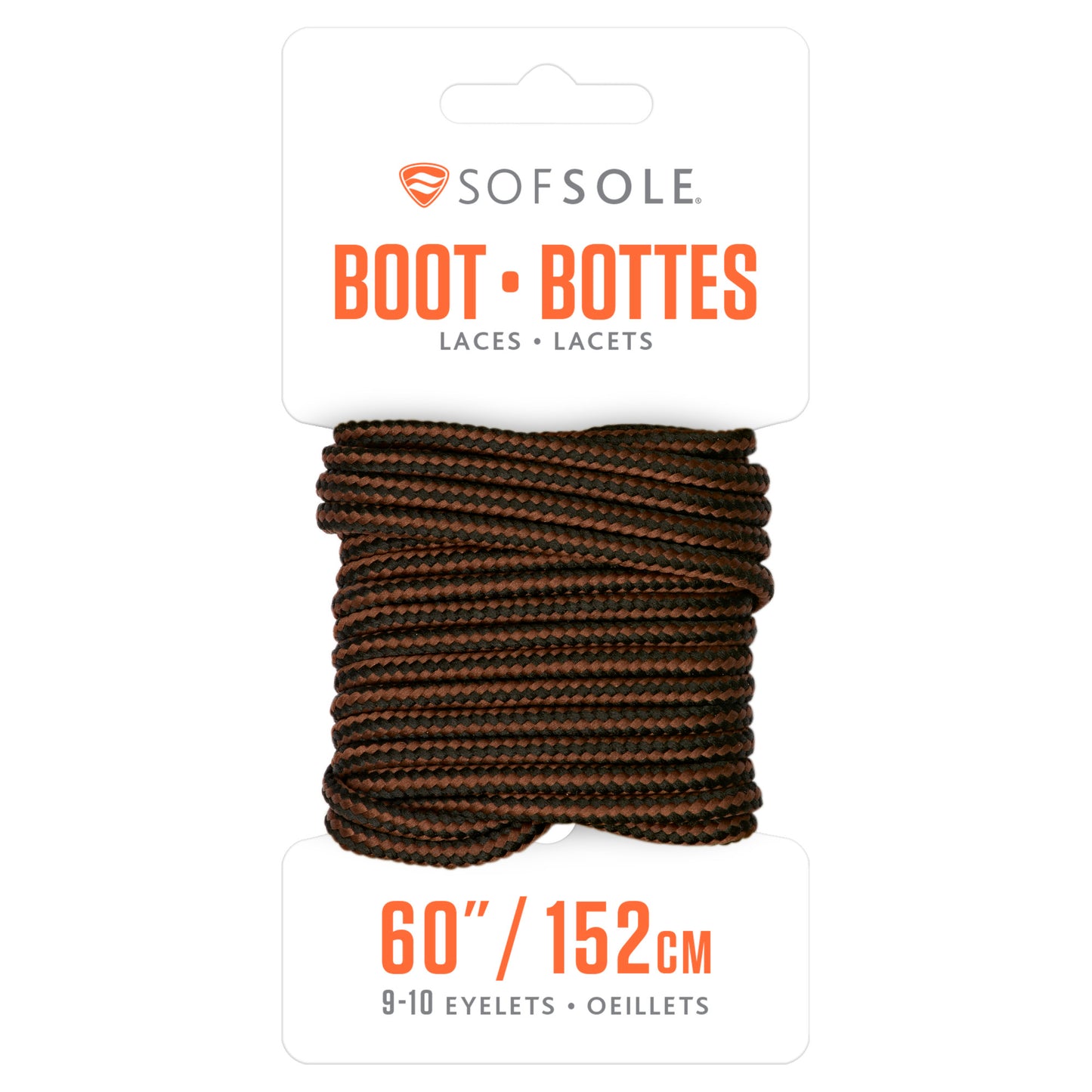 SofSole bootlace wraps around for shoelaces in a retail package with size and style info.