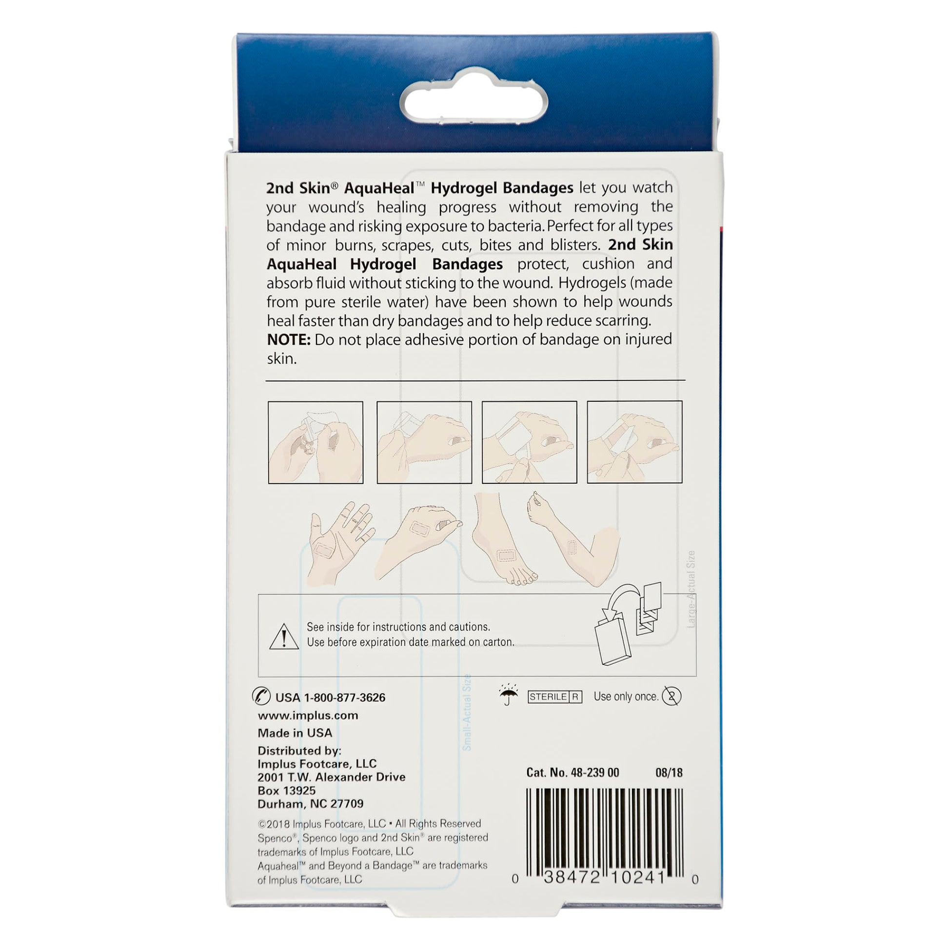 Hydrogel bandages protect wounds and absorb fluid in their packaging.