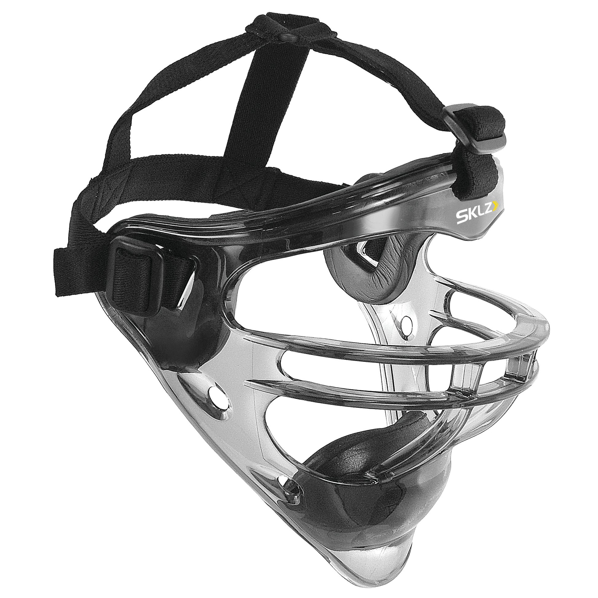 Protective sports mask shields face for outdoor activities in bright environments