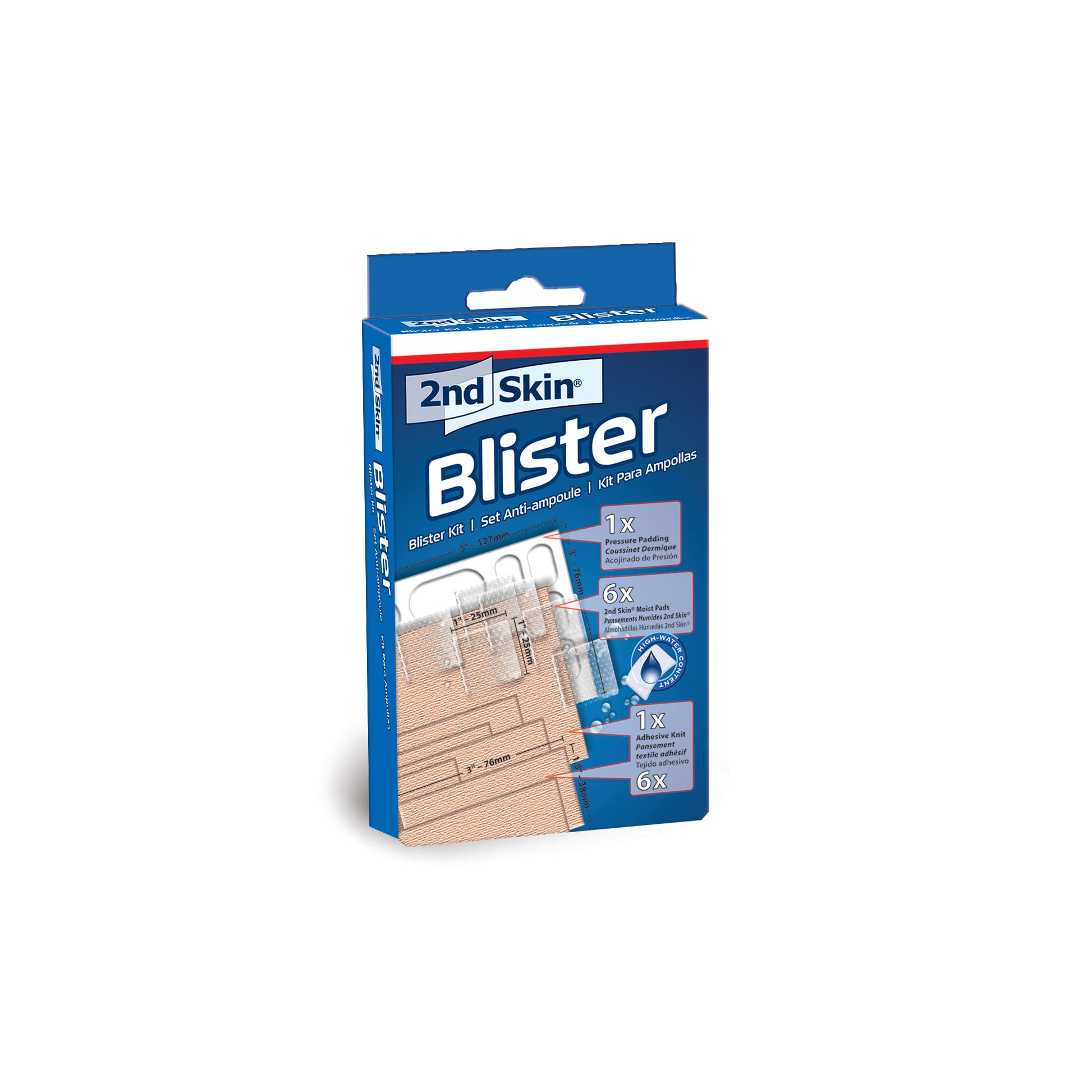 Blister kit contains antiampoule and adhesive base for ampoules in a medical setting