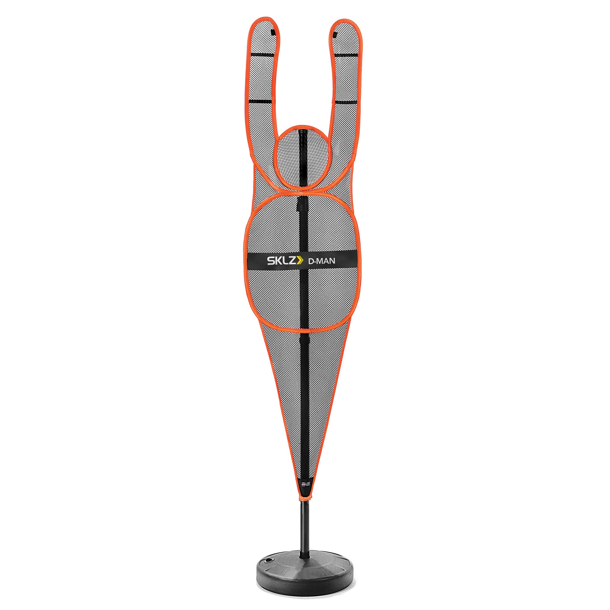 A flip chart presents a volleyball player silhouette in a climbing shape standing on a round base
