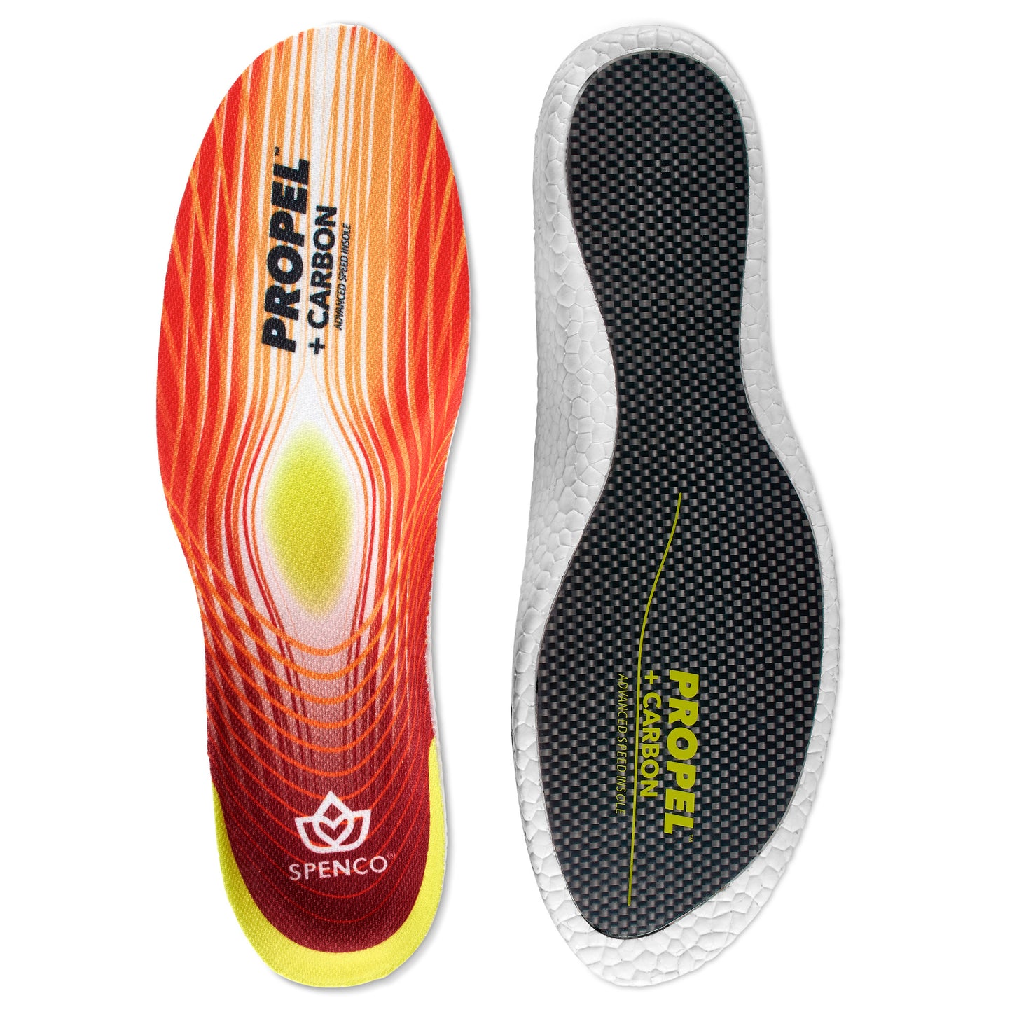 The insoles promote impact absorption with carbon material in indoor sports shoes environment