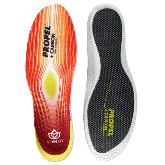 The insoles promote impact absorption with carbon material in indoor sports shoes environment