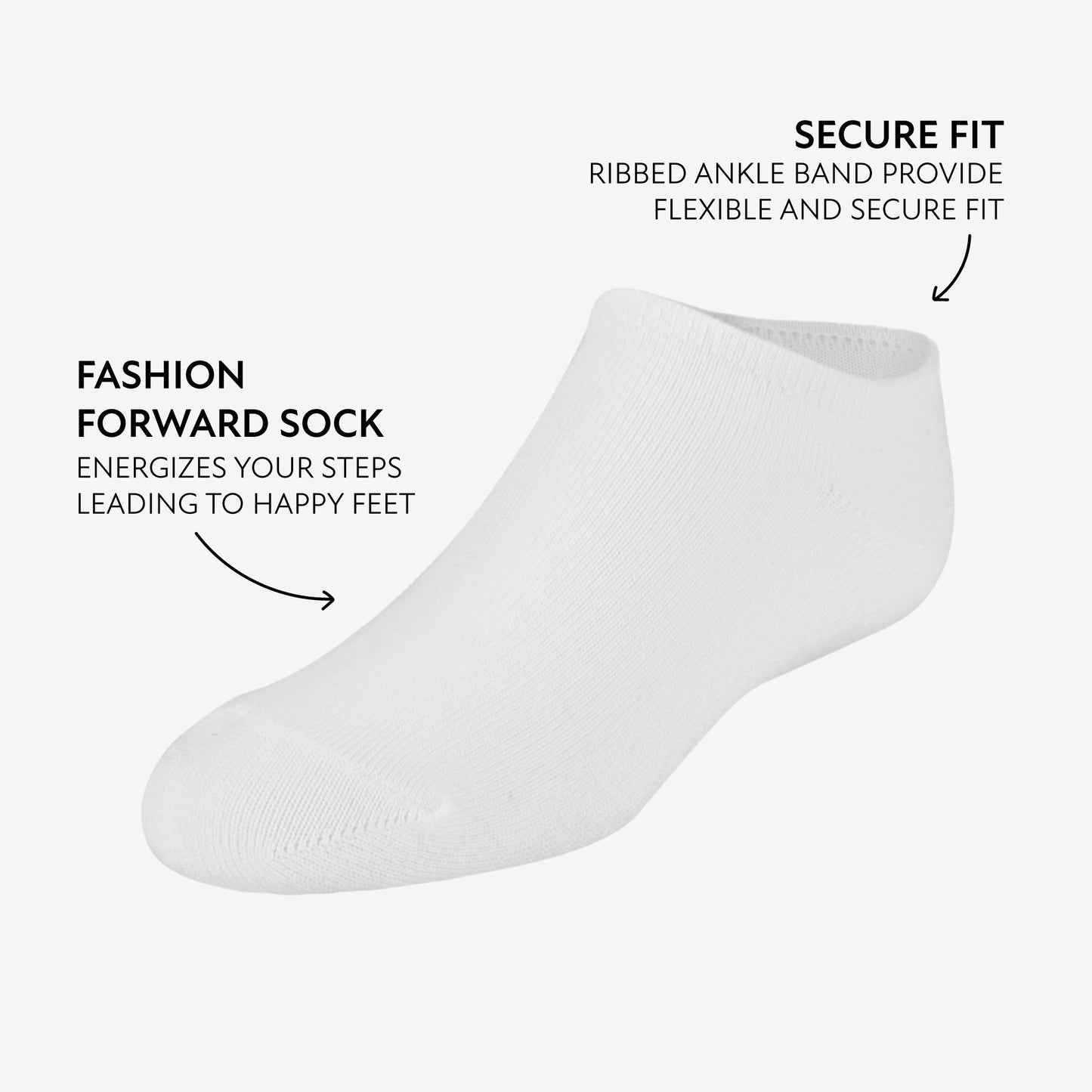 Youth Fashion No-show 6pk