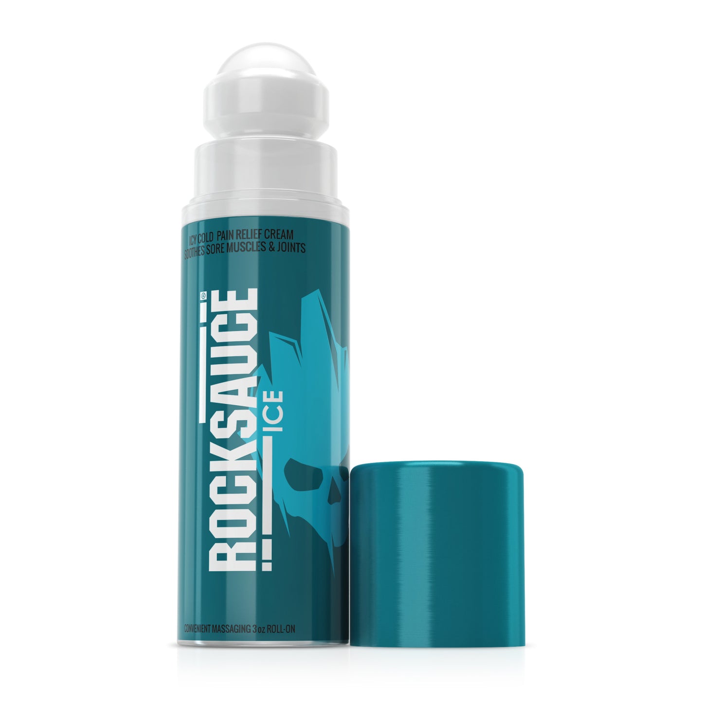 Rocksalve Ice applies cooling relief for sore muscles and joints in a roll-on container.