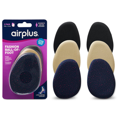 Fashion Ball-Of-Foot Womens One Size  3Pk