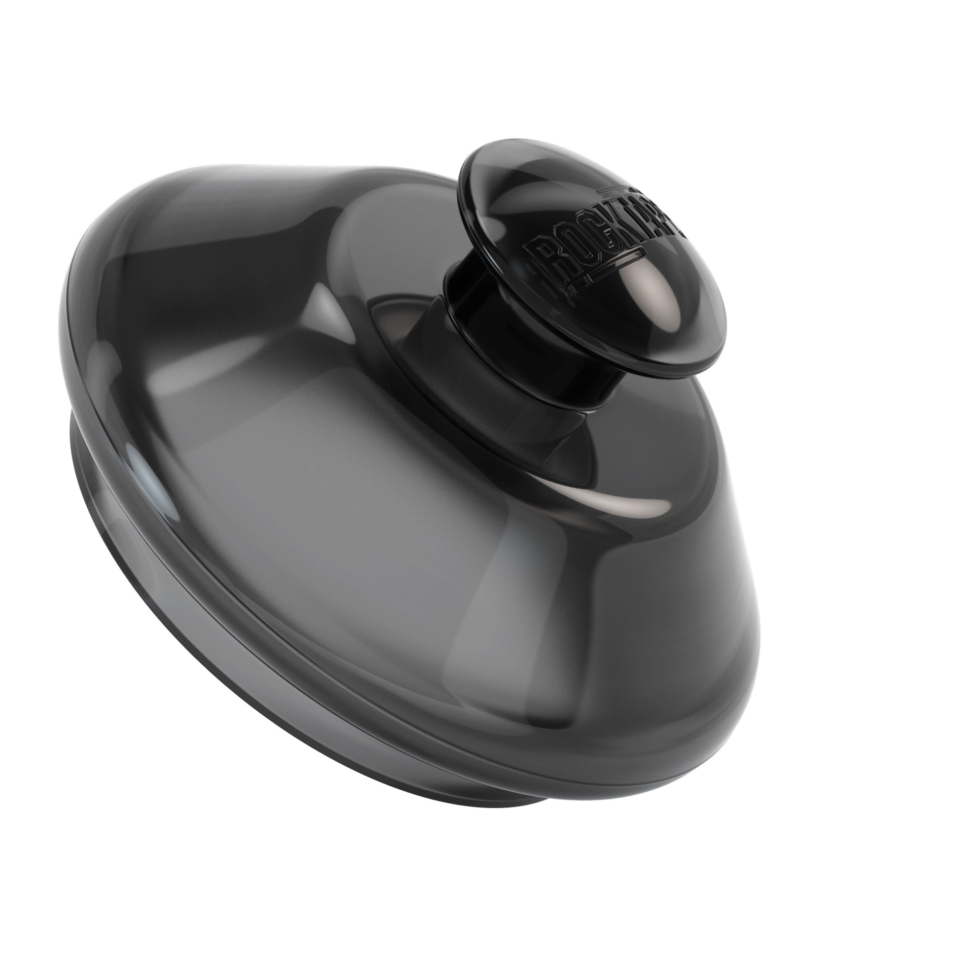 Shaker bottle agitates supplement in a cup against a plain background