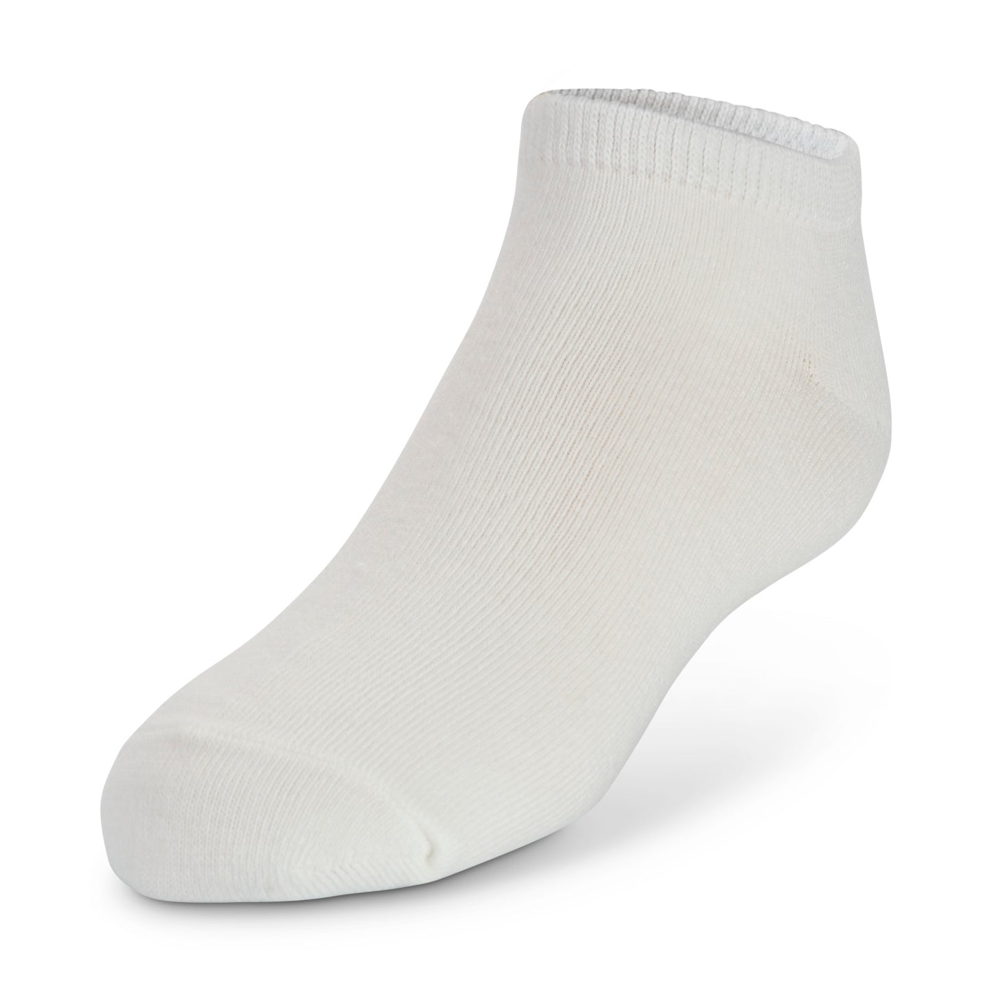 White ankle sock displays in isolation without additional context.