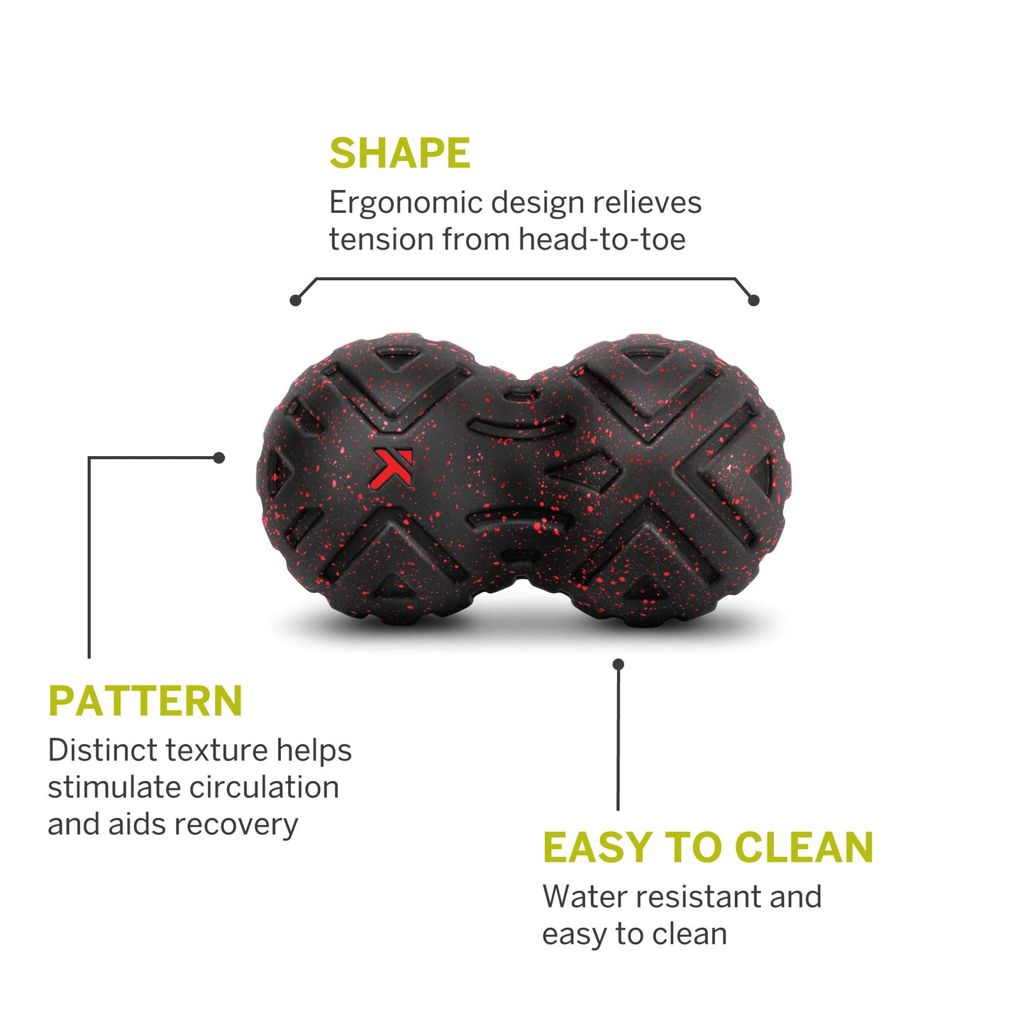 Footwear sole with ergonomic shape pattern that is water resistant and easy to clean.