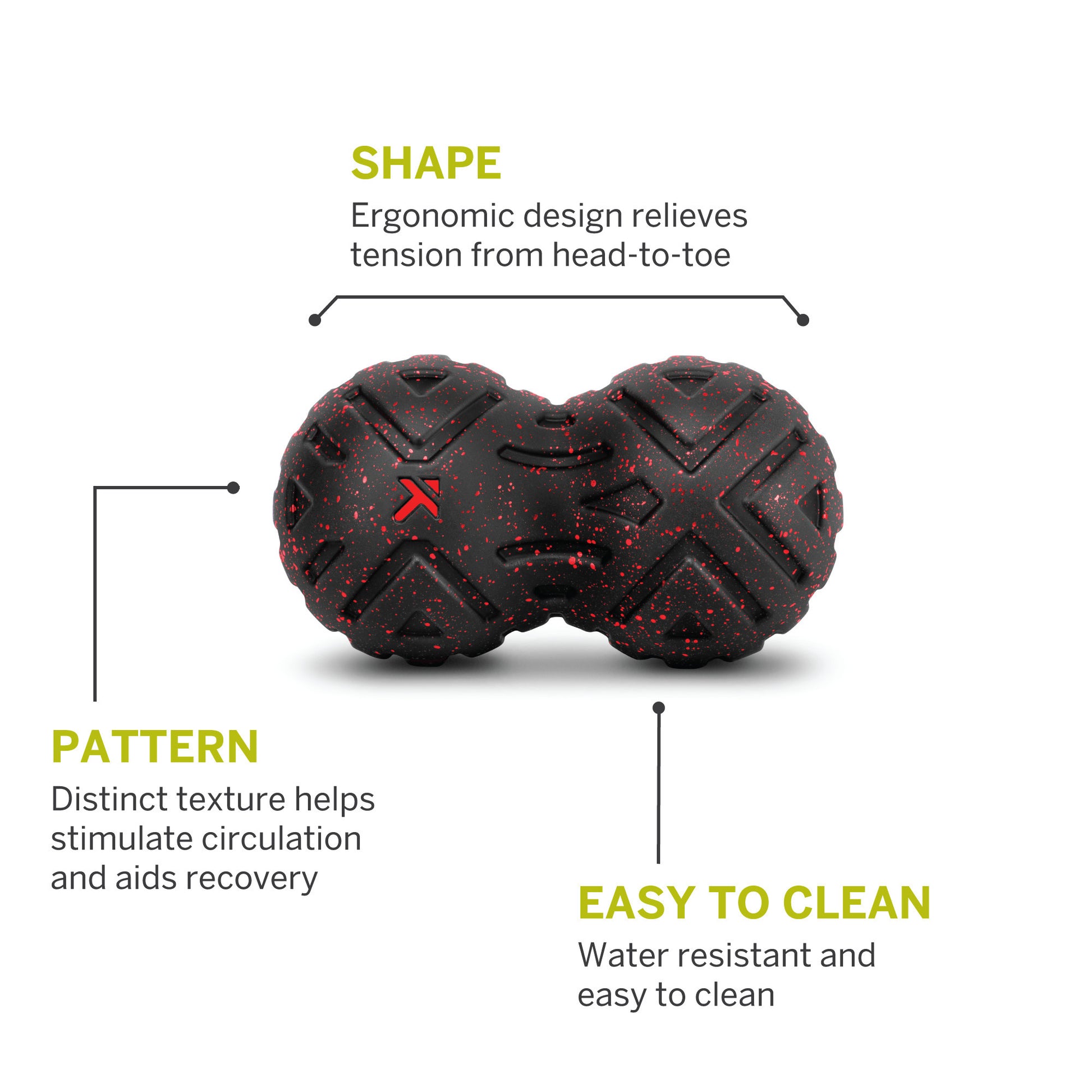 Footwear sole with ergonomic shape pattern that is water resistant and easy to clean.