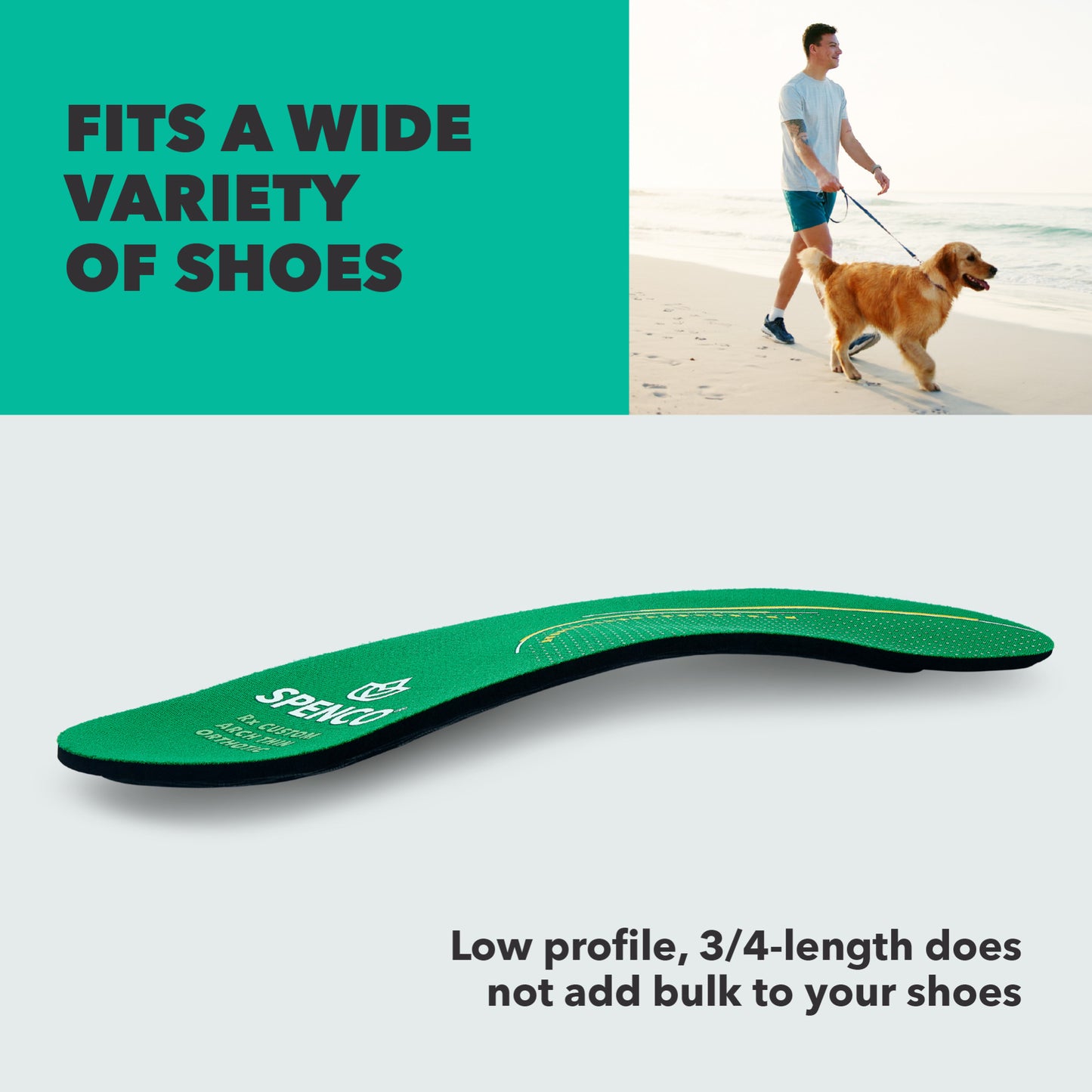 RX 3/4 Custom Arch Thin Orthotic