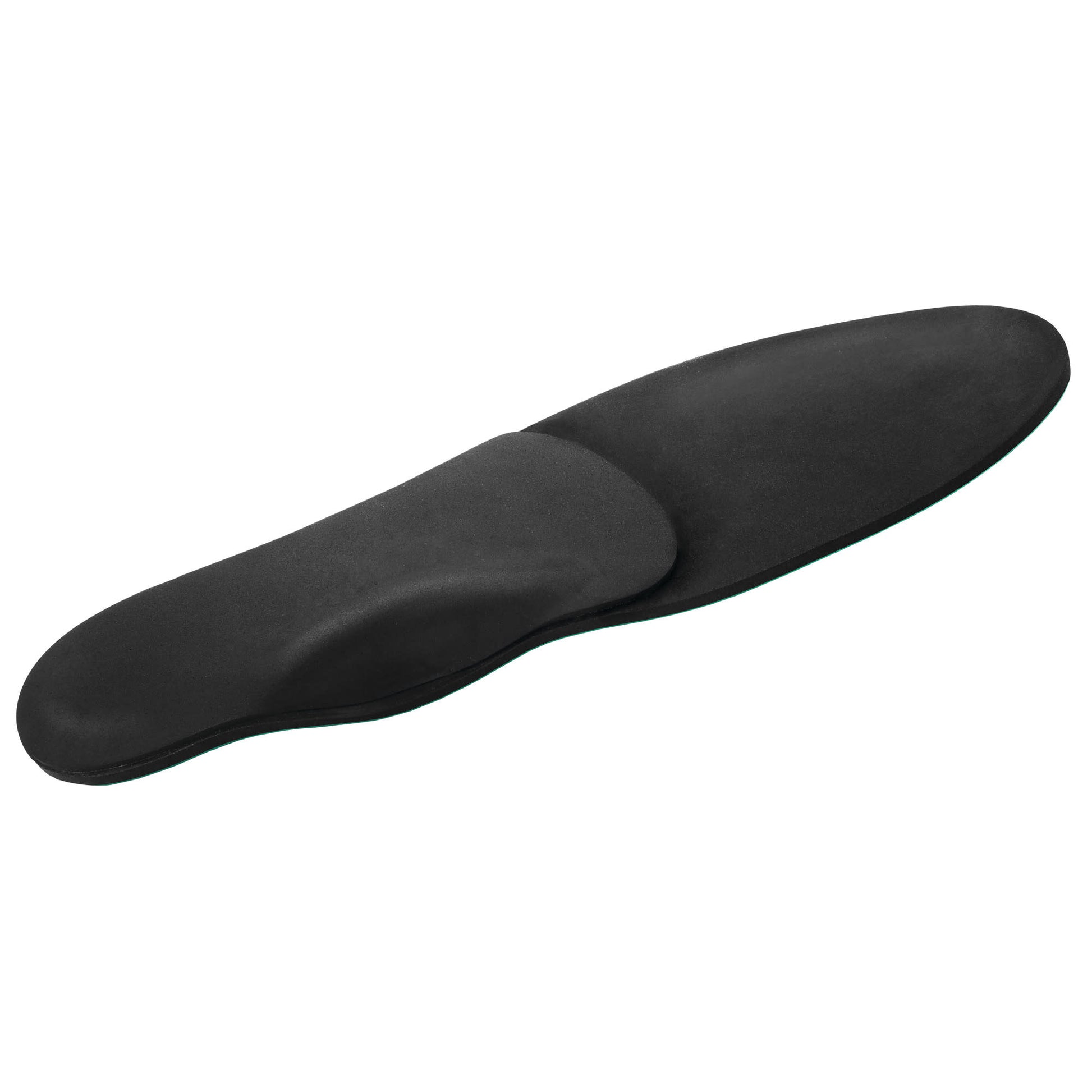 The shoe insert supports the foot in a shoe for comfort inside a footwear store