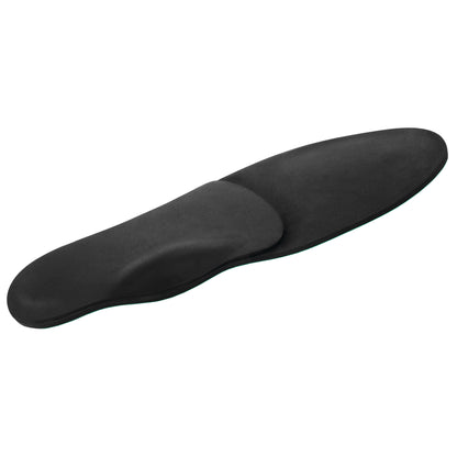 The shoe insert supports the foot in a shoe for comfort inside a footwear store