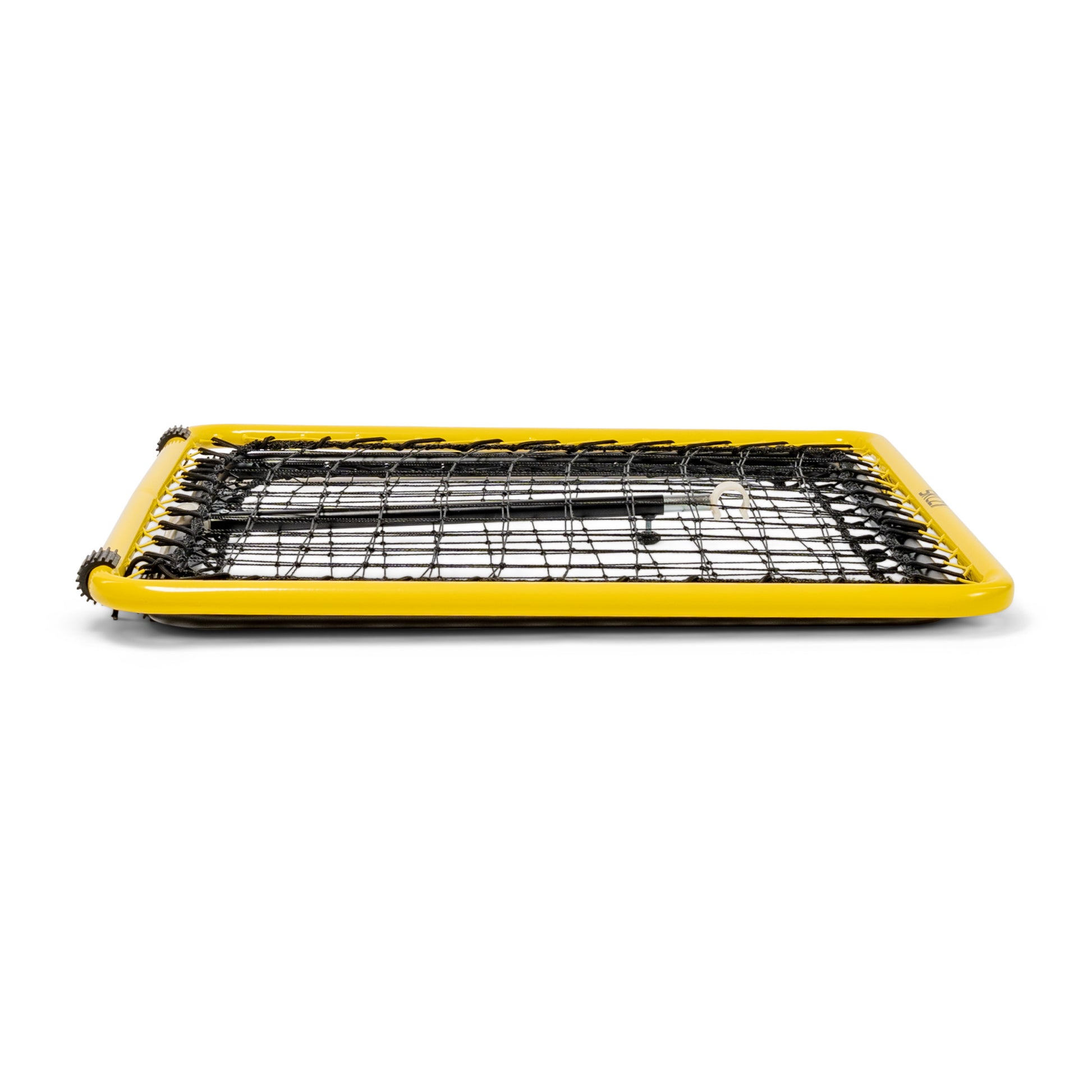 A heated sports training mat rests on a white background for agility practice training.
