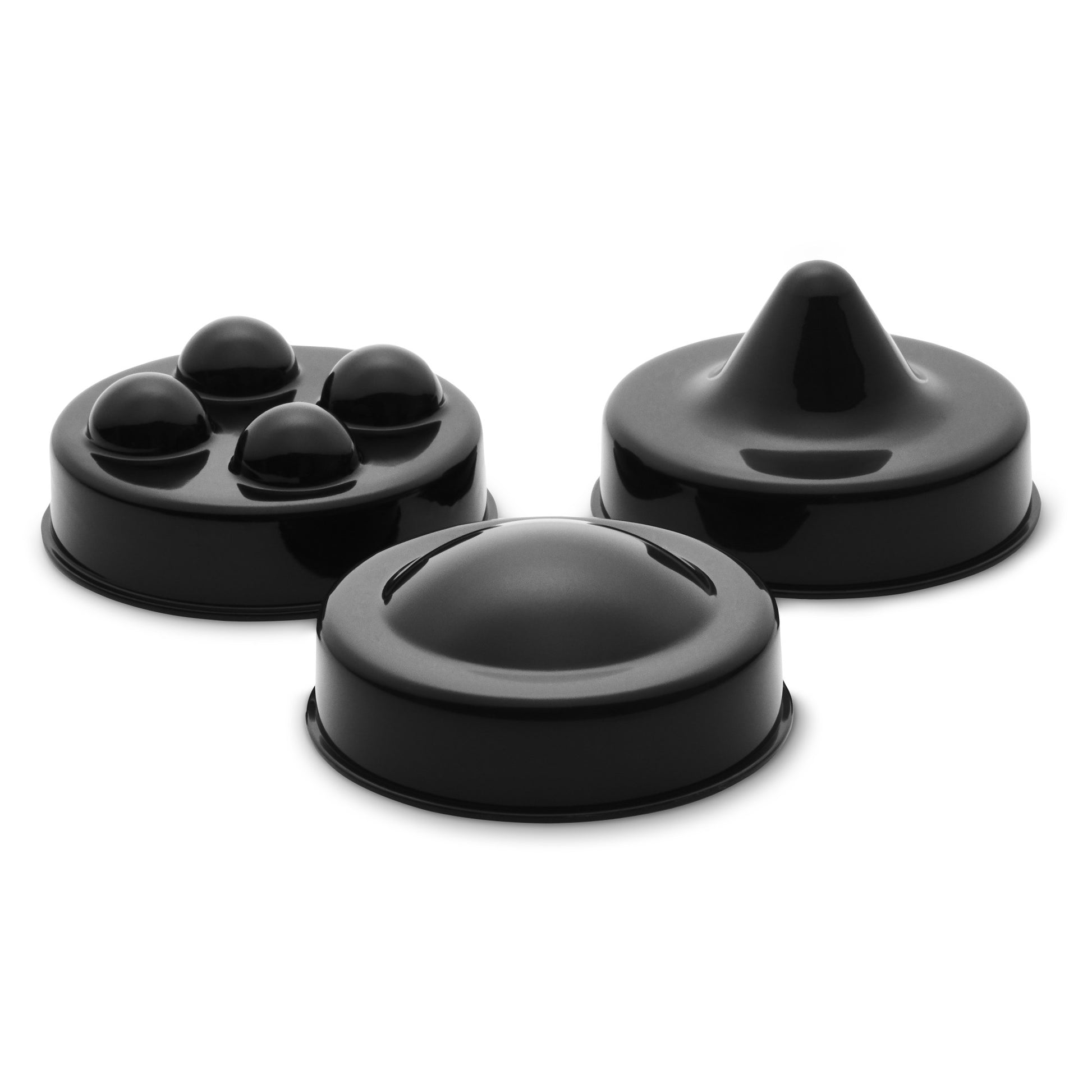 Black sensory toys activate sound or touch in playful environments