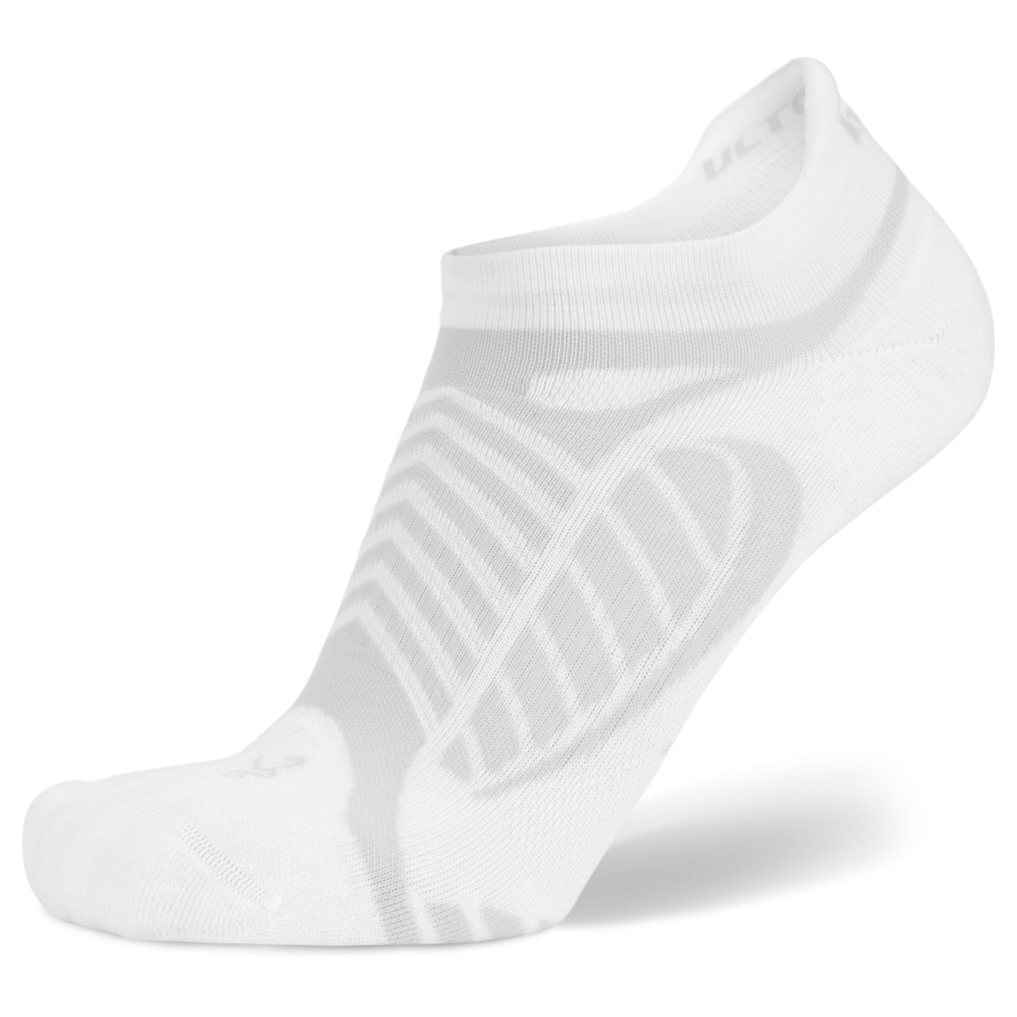 A white sock displays Puma logo and design, isolated on a white background.