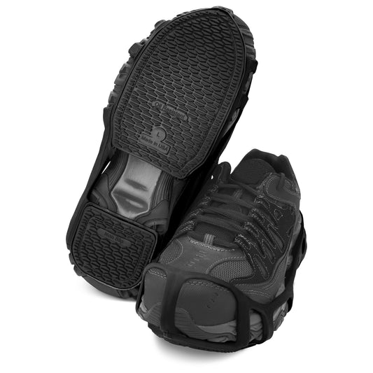 The shoes are positioned with one sole upward on a plain white background.