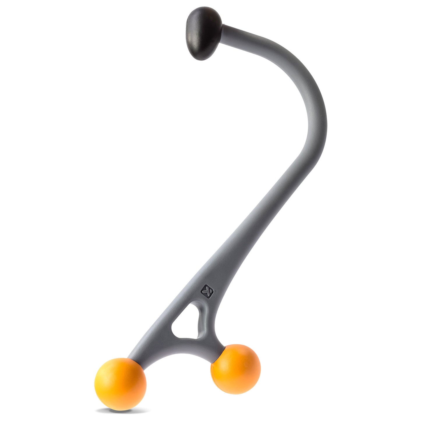 A gliding toy with two wheels and a curved handlebar used for children's play indoors or outdoors.