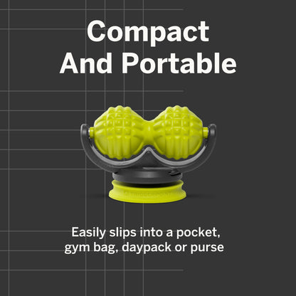 Massage roller compresses for portability ideal for gym bags and travel.