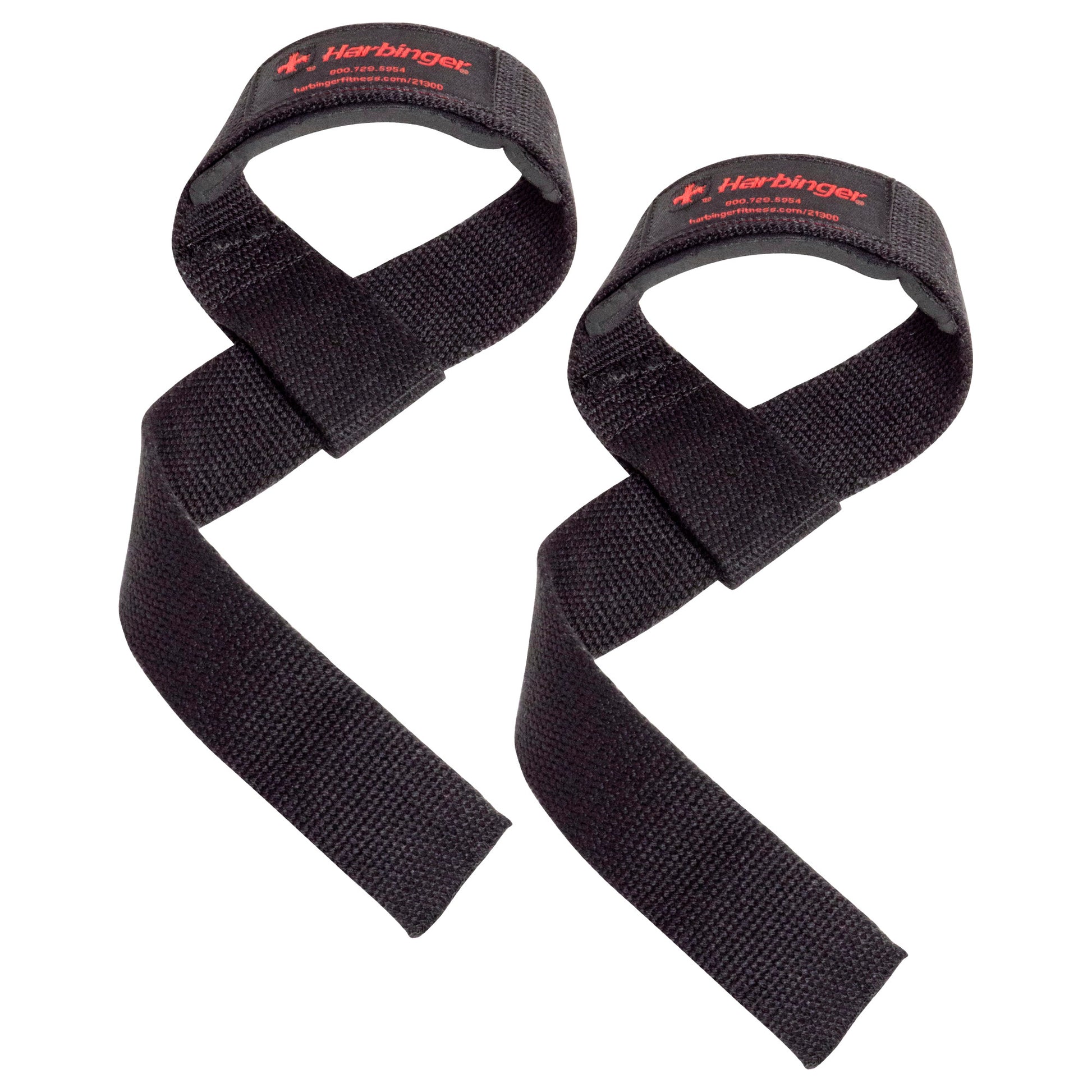 Two black fabric handles with Velcro loops for gripping and securing objects