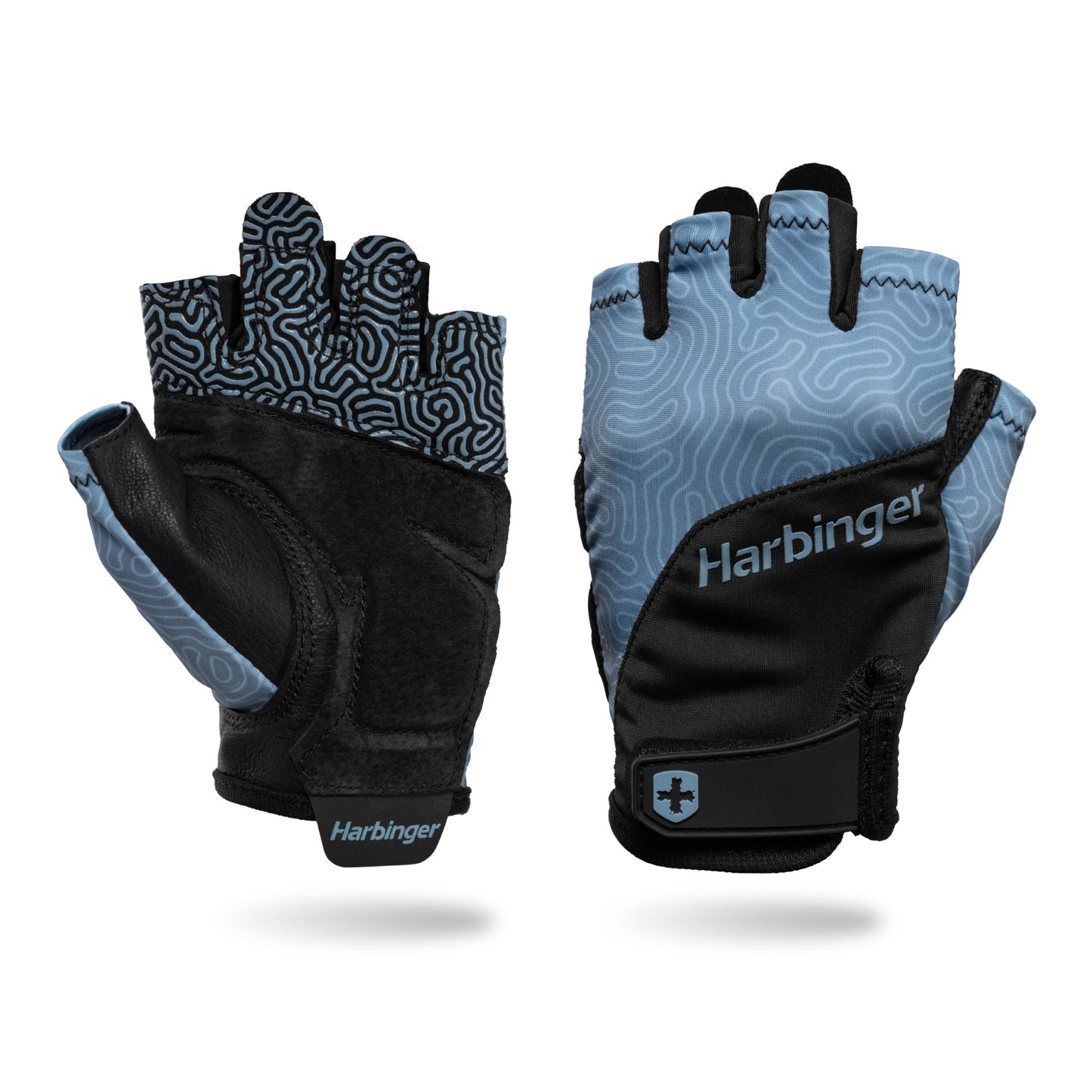Harbinger gloves enhance grip and protect hands during workout sessions.