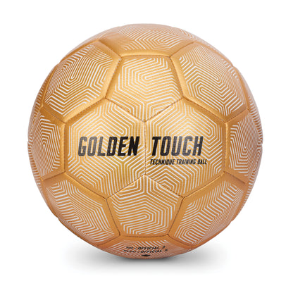 The training ball is designed for soccer practice in a neutral setting