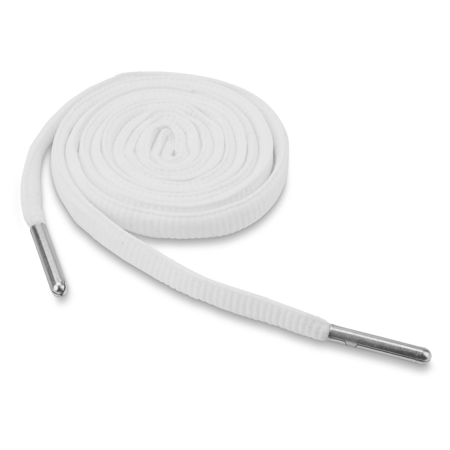 Cotton rope is coiled in a coil on a white background.
