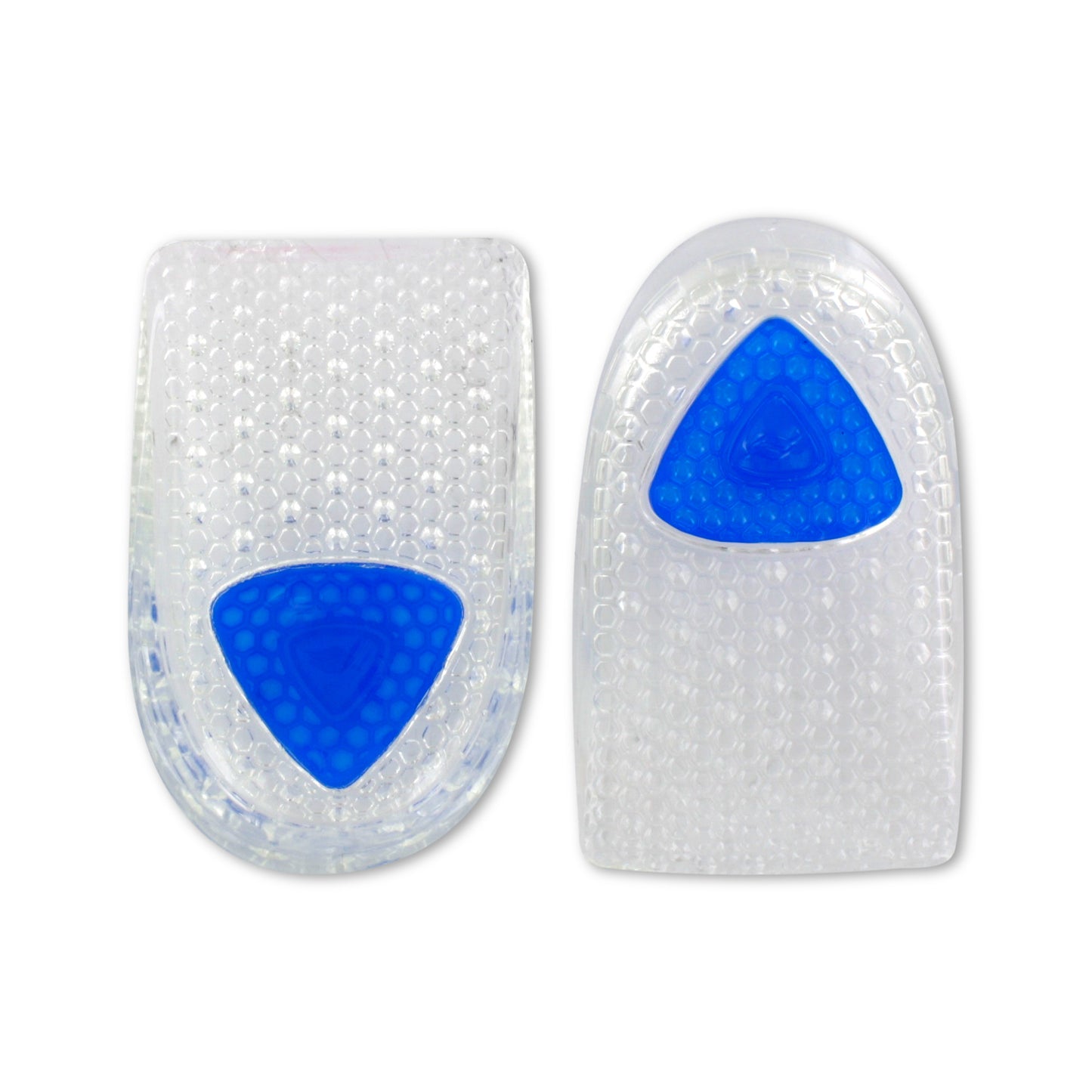 Two textured gel ice packs cool objects or reduce swelling in medical or household settings.