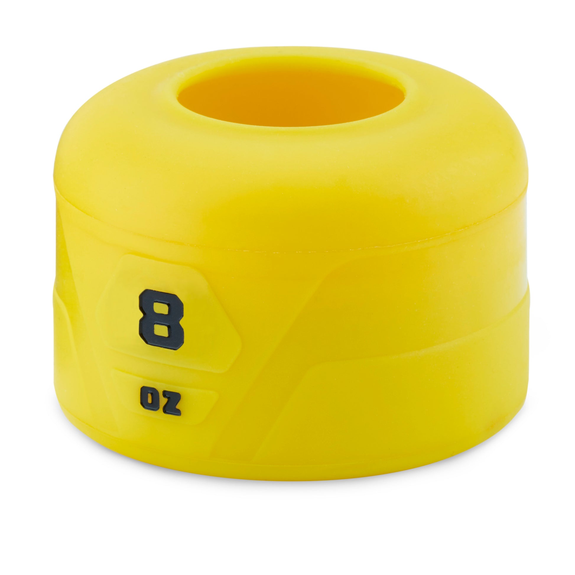 Yellow weight stack with number labels for gym equipment in a workout environment