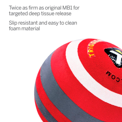 Foam ball demonstrates shock absorption and grip in a sports or fitness environment