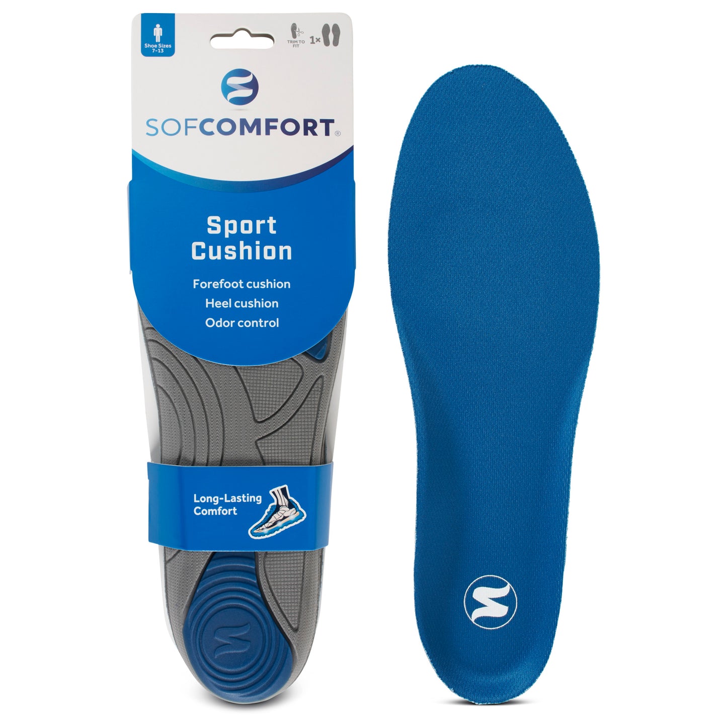 Sport Cushion Insole, Men's Size 7-13, Trim-to-Fit