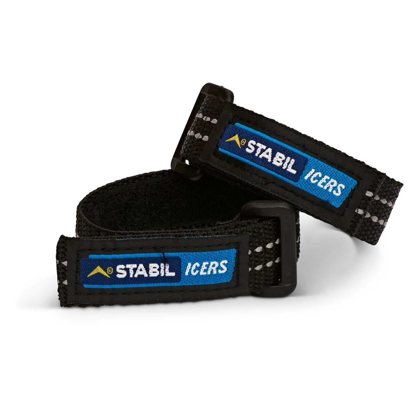 The braces hold a person's wrist in place in a sports or medical setting.