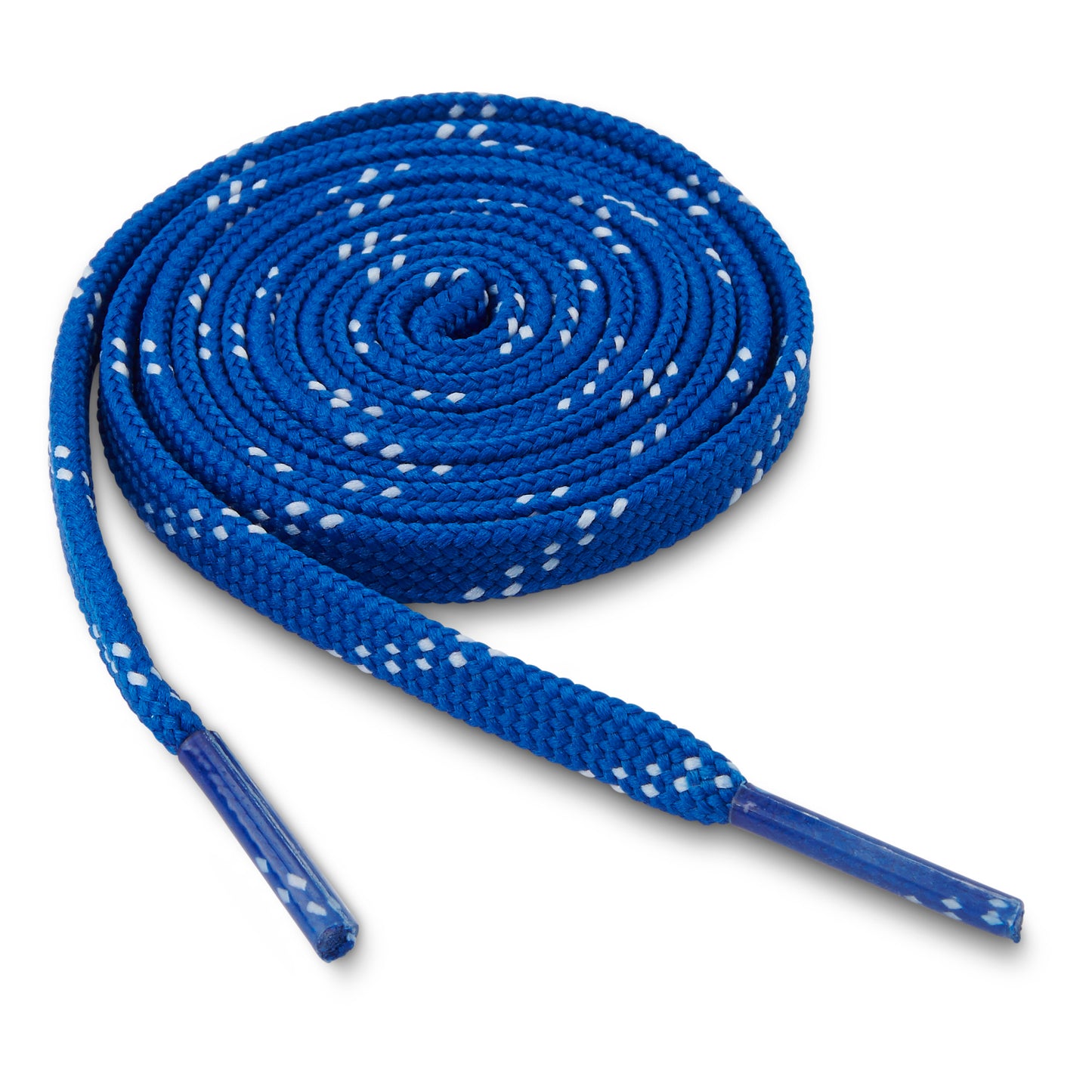 The shoelace is coiled on a white background, ready to be threaded through shoes.
