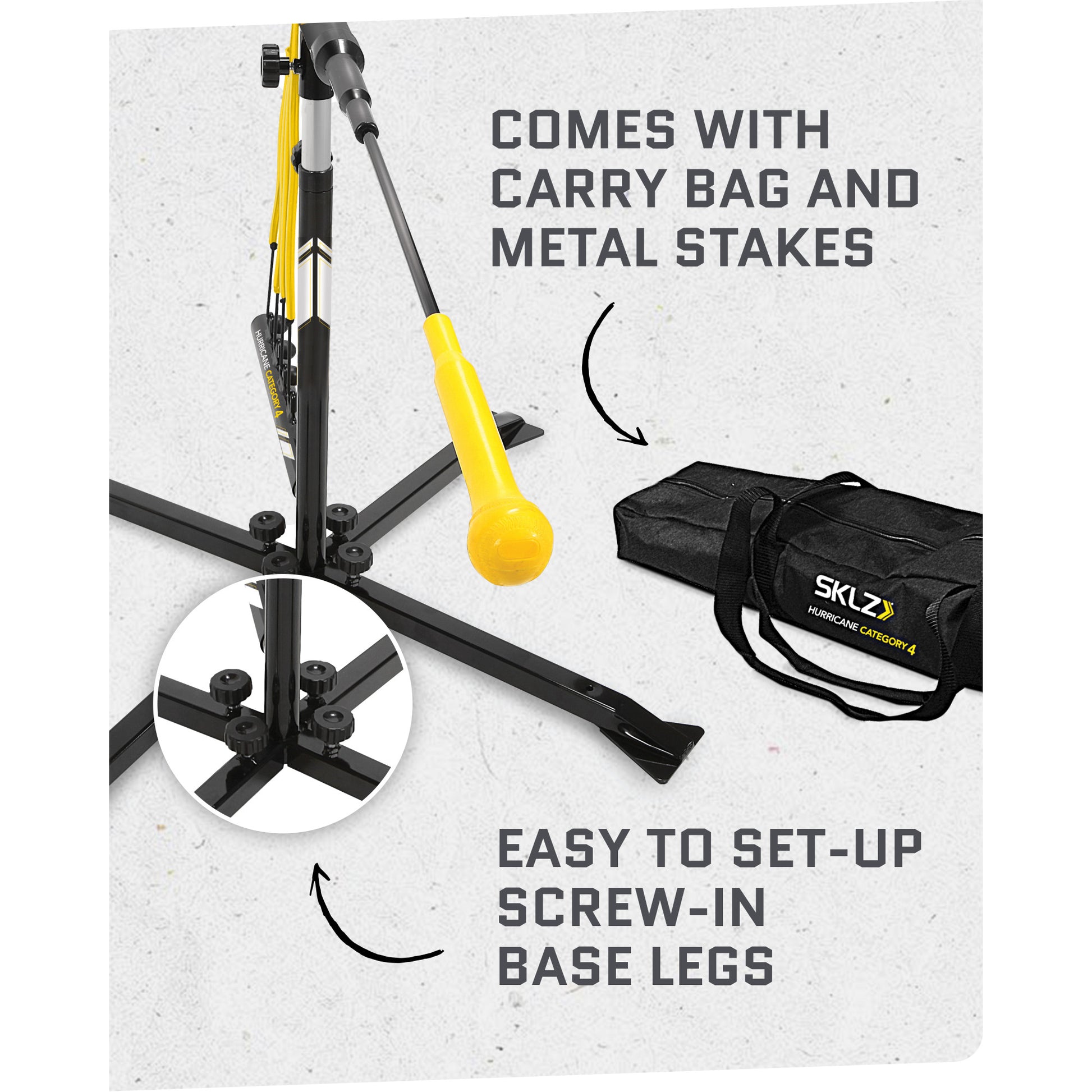 Golf net includes carry bag and metal stakes for stability in outdoor setting