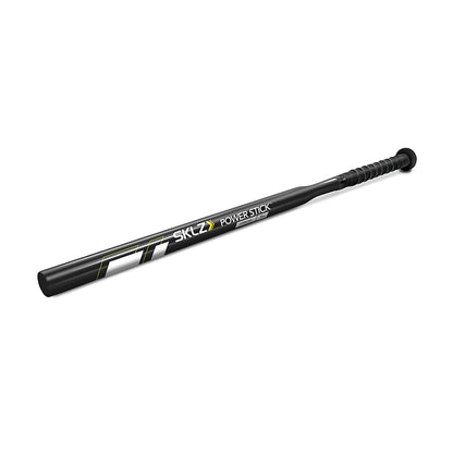 A black baseball bat with grip is displayed against a white background