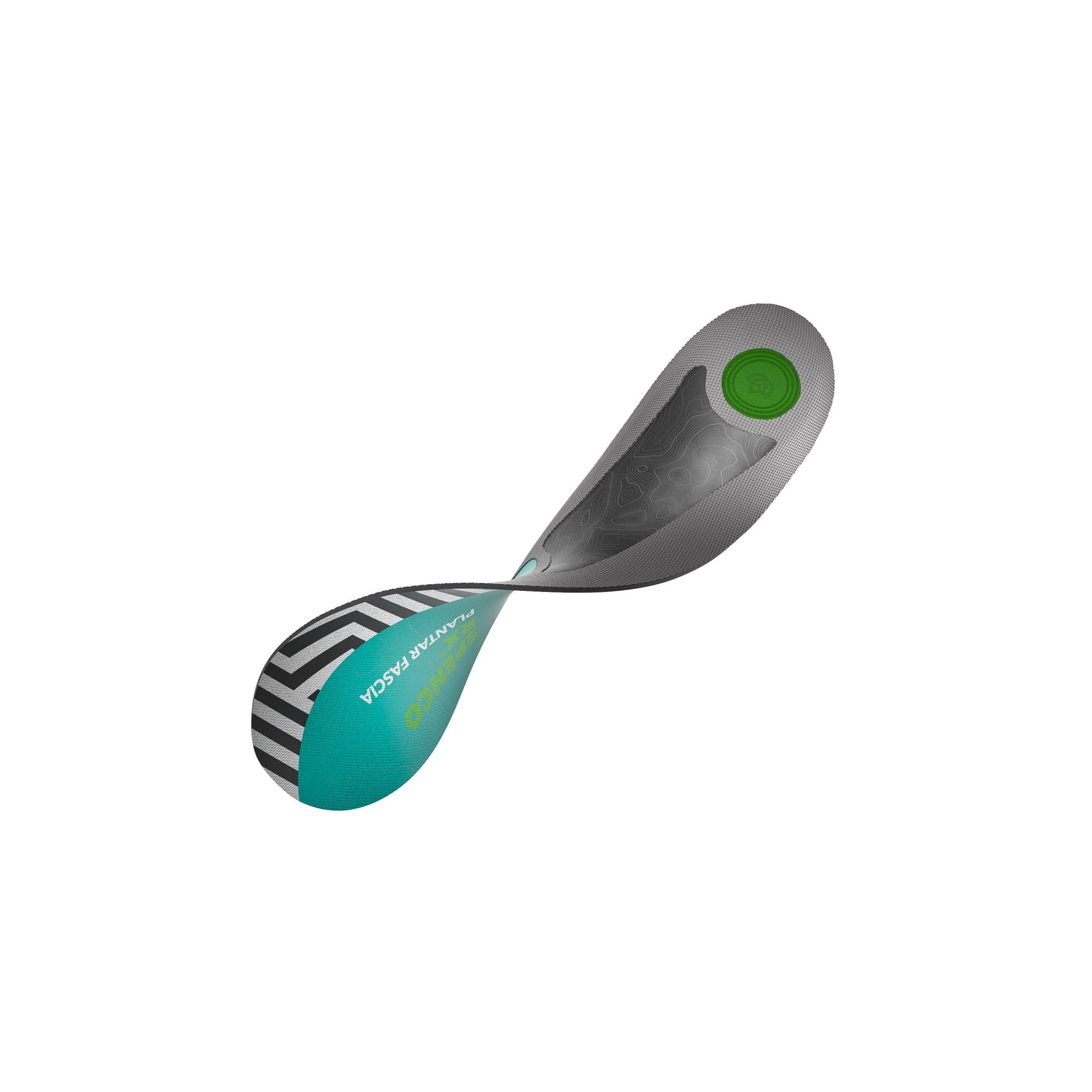 The spoon displays a logo and is placed on a plain white background.