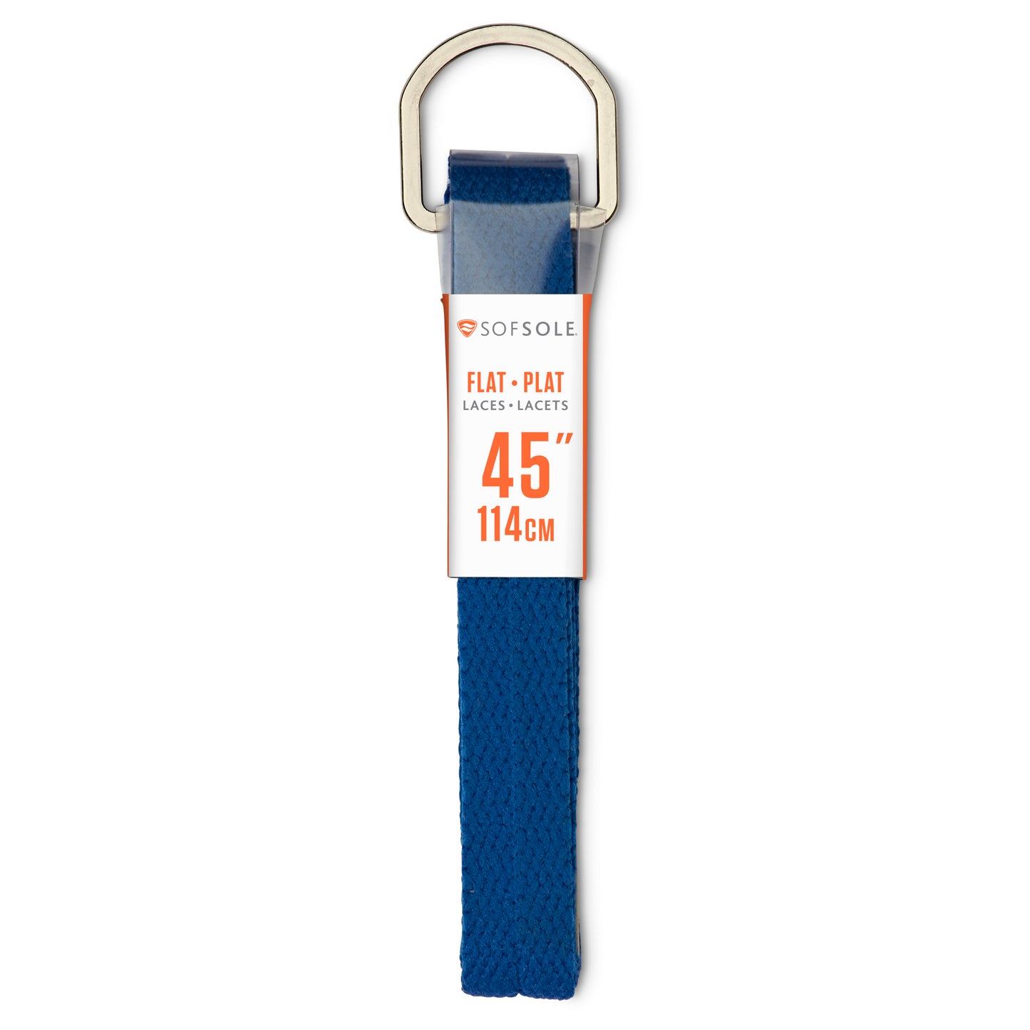 A blue strap with a metal buckle is displayed for hanging or securing items.