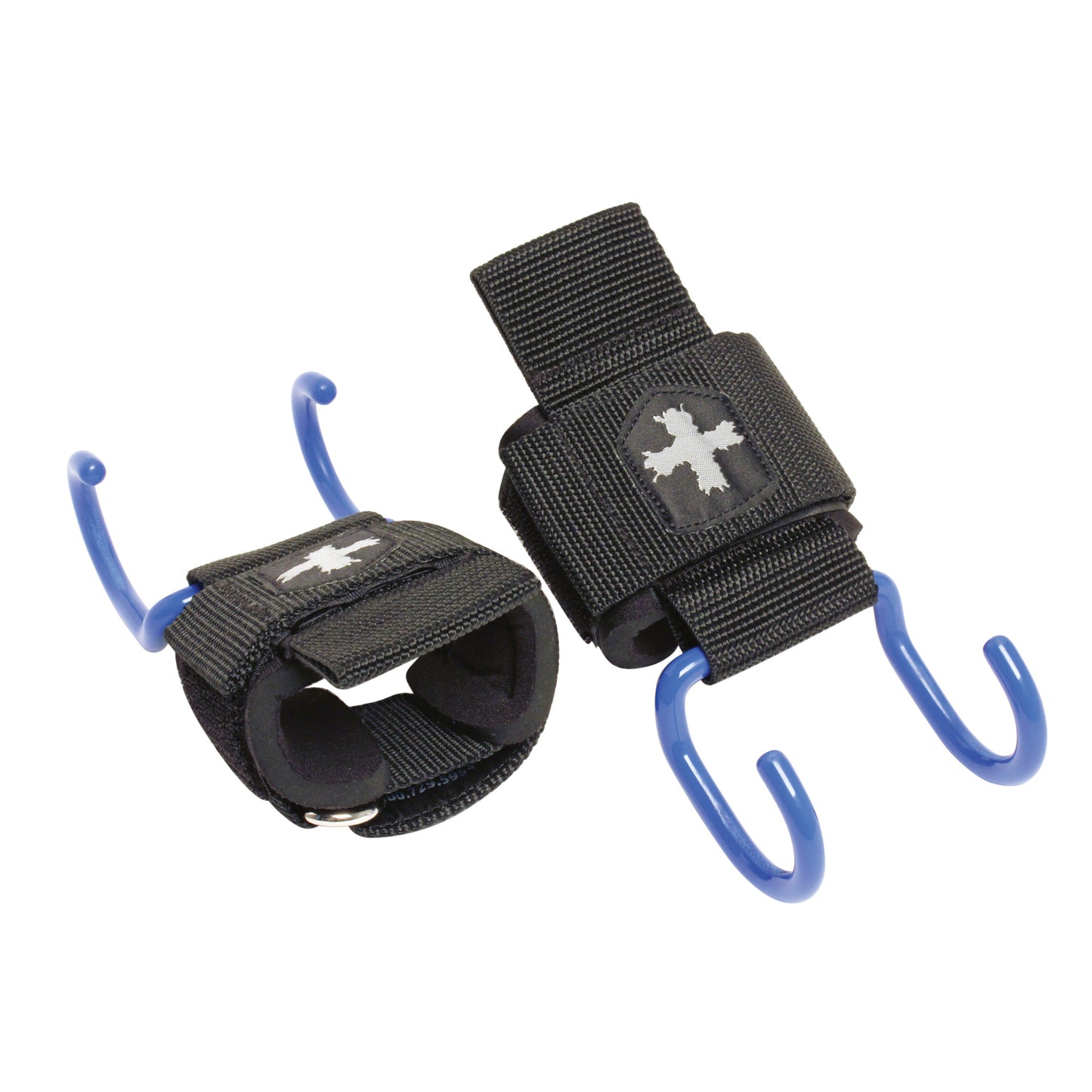 Hooks secure wristbands for handcuff training in a protective case