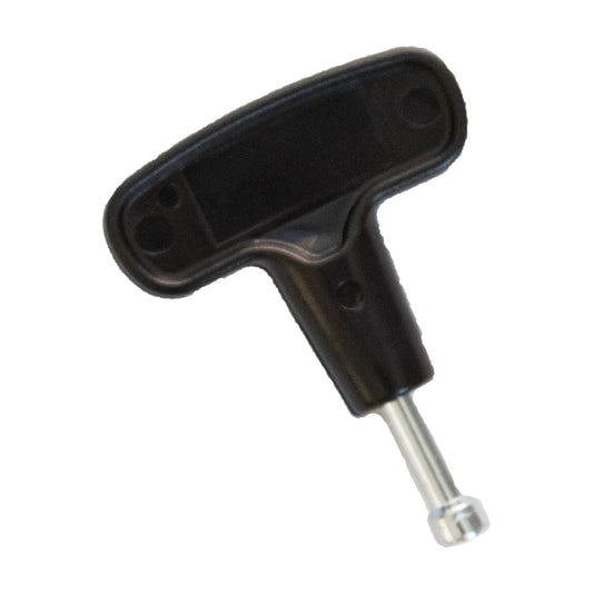 Black motorcycle handlebar switch stays securely attached to handlebar for control.